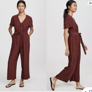 Rails Jet Jumpsuit in Rust Spotted Size L